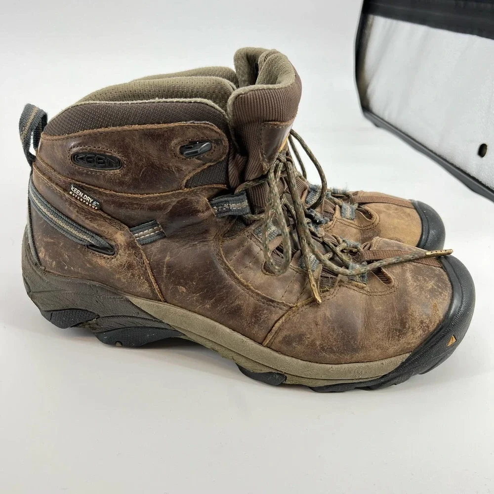 Keen Utility leather Mens Mid Brown Steel Toe Safety Boots Size 12 F2413-11